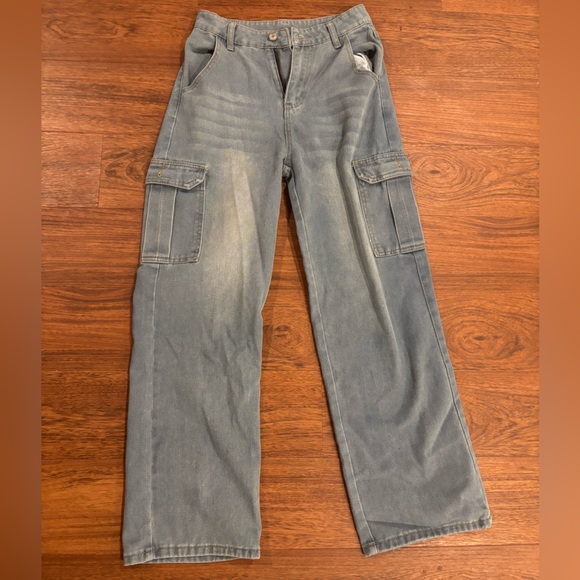 Denim - Vintage Wide Leg Light Wash Jeans